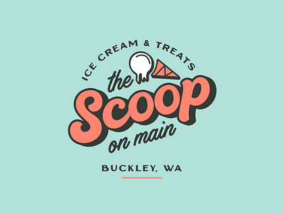 The Scoop on Main branding design food logo graphic design ice cream logo restaurant vector