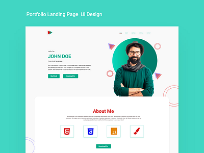 Portfolio Landing Page Ui Design design graphic design portfolio ui