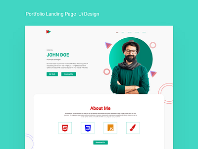 Portfolio Landing Page Ui Design