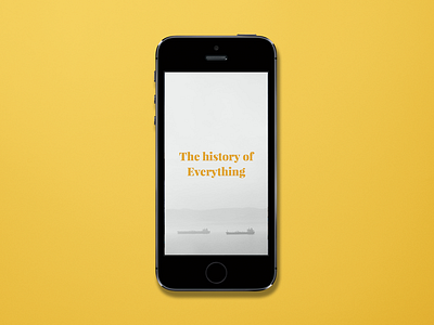 The history of Everything appdesign design flat history interactiondesign ios prototype ui ux