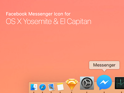 Messenger icon el capitan facebook flat mac osx yosemite