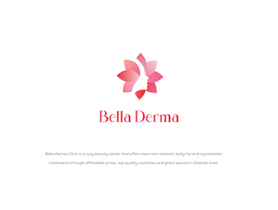 Bella Derma Logo animation beauty branding cosmetic design green icon illustration lgoo g logo media