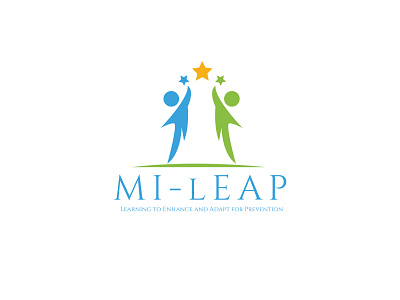 MI LEAP branding catsh catsh cosmetic design education green leap leaves lgoo g logo people star usa