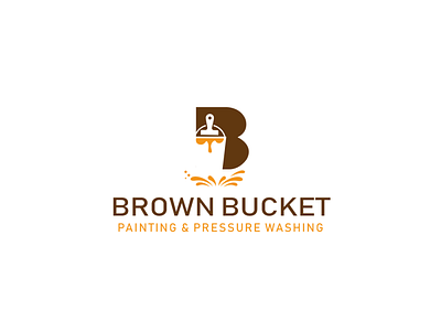 Brown Bucket Painting animation branding cosmetic design green illustration letterg lgoo g logo media vector