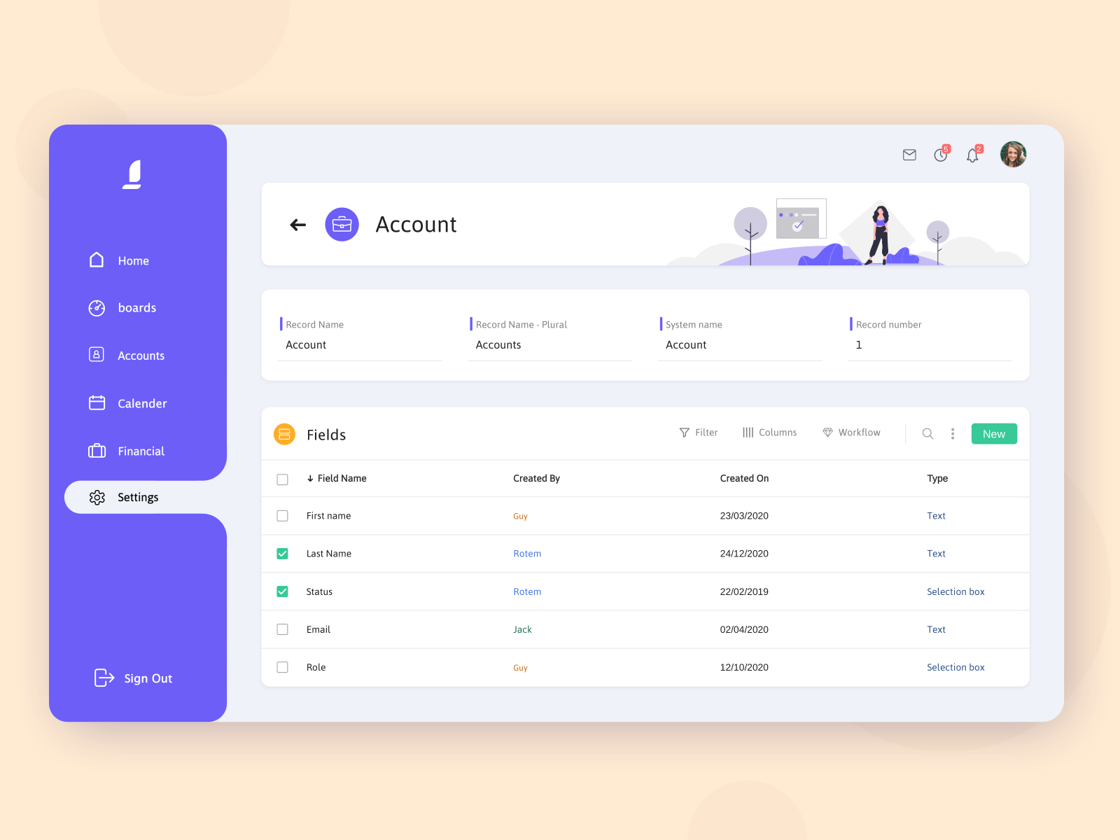 report and dashboard user interface settings