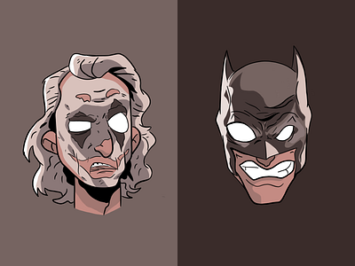 Joker & Batman design illustration vector