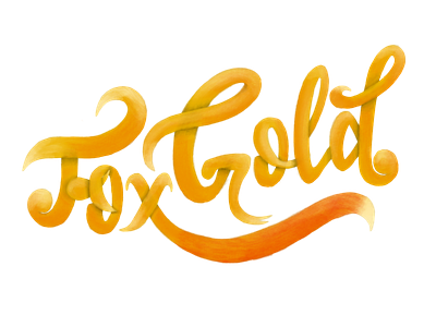 Fox Gold branding handlettering logo procreate