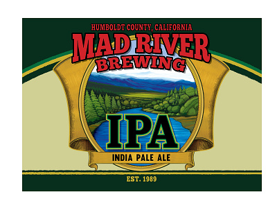 Mad River Brewing IPA beer beer packaging craft beer mad river