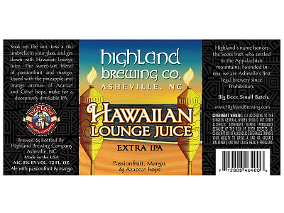 Highland Brewing Co. Hawaiian Lounge Juice beer beer advertising craft beer highland