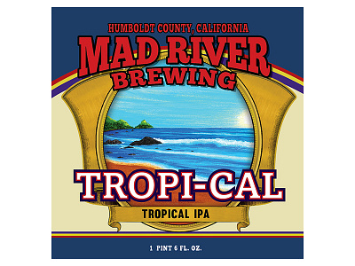 Mad River Brewing Co. Tropi-CAL IPA beer beer packaging craft beer mad river