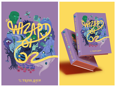 The Wizard of Oz Book Cover Design book cover book cover design children book illustration childrens book childrens illustration classic design digital illustration fantasy handlettering illustration kidlit kidlitart kidlitillustration modern sci fi typography typography art