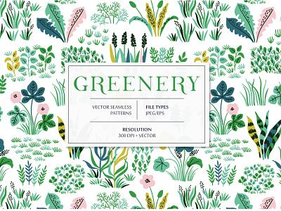 Greenery seamless pattern