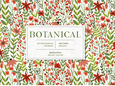 Botanical seamless pattern