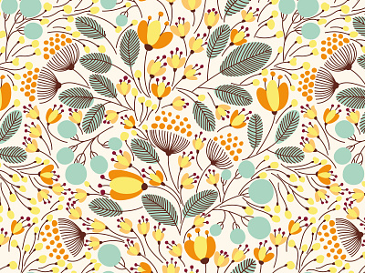 SEASONS vector seamless pattern