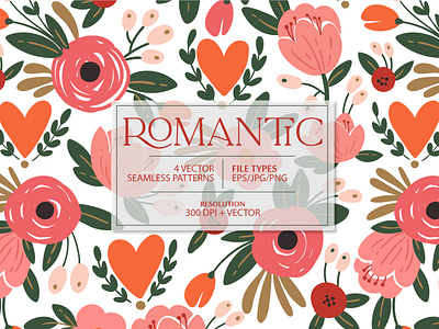 ROMANTIC seamless pattern