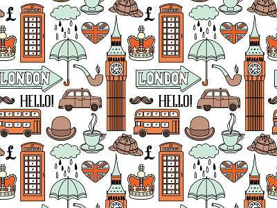 London london pattern seamless