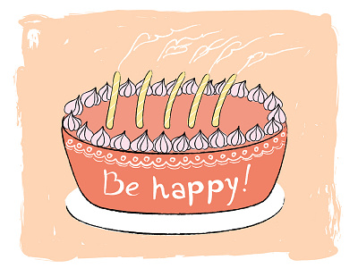 Today my Birthday! birthday cake celebration happybirthday illustration vector