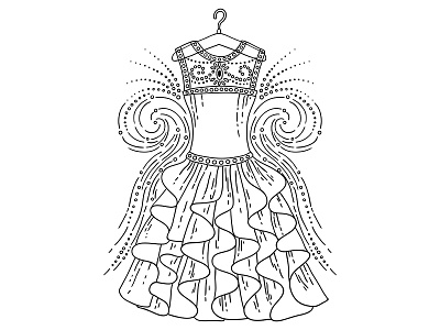 Vintage dress dress hanger illustration vector vintage