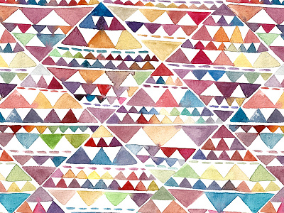 Watercolor pattern geometric pattern seamless triangle watercolor