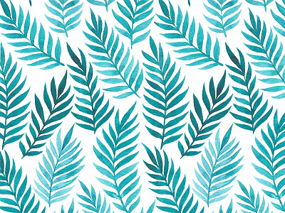 Blue leaves background blue leaf leaves pattern seamless spring watercolor