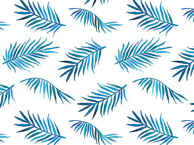 Exotic Leaves blue exotic floral flower forsale leaf leaves pattern seamless watercolor