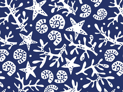 Sea seamless pattern blue coral pattern sea seamless shell star starfish undersea undersea world