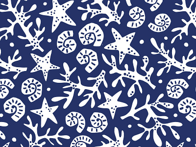 Sea seamless pattern