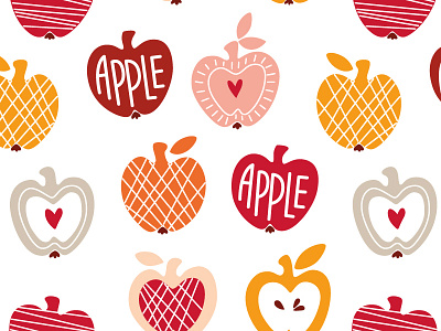 Apple pattern apple food fruit illustration pattern seamless vector