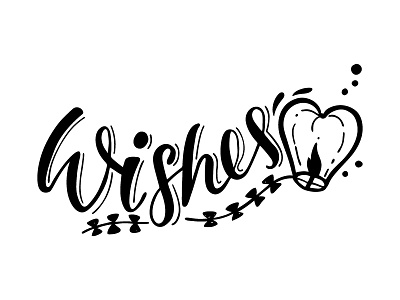 Wishes come true lattern lettering sky skylattern vector wishes