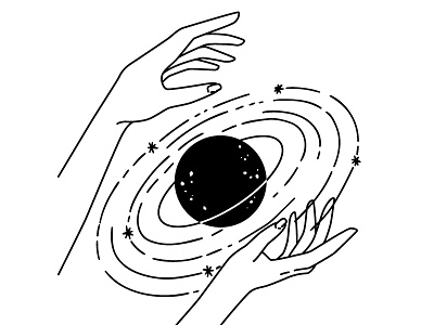 Cosmos in people cosmos hands illustration people planet star vector