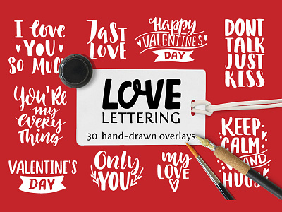 Love Lettering for overlays calligraphy lettering love overlays romantic valentine wedding