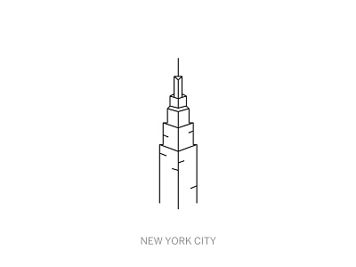 Empire State Building - NYC illustration line lines minimal new york nyc