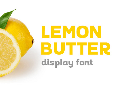 Lemon Butter | Display Font butter butter font display font font lemon lemon font sans serif sans serif sans serif font type typography