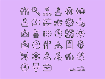 Professionals Icons design graphic design icon design icon set iconography icons illustrator line icons professionals