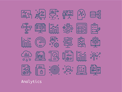 Analytics 100 graphic design icon design icon set iconography icons illustration illustrator line icons