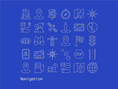 Navigation graphic design icon design icon set iconography icons illustration illustrator line icons
