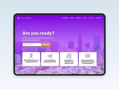 Landing Page (above the fold)