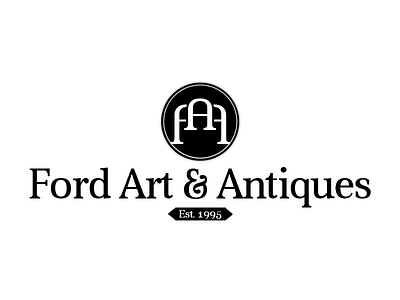Ford Art & Antiques antiques art ford ford art icon logo typography