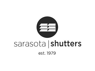 Sarasota Shutters blinds icon local sarasota shutters srq typography