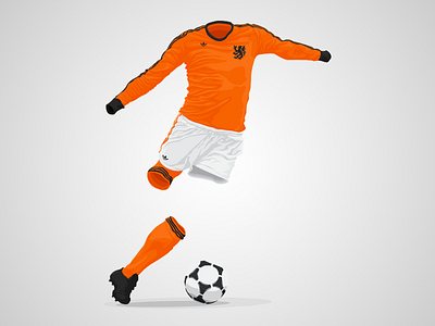 Netherlands (KNVB) 1978 dutch national team football illustration kits soccer sport vector world cup