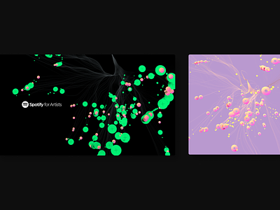 Spotify for Artists Fan Study / Data Visualization Explorations cinema4d data visualization design particles