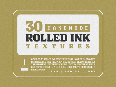 30 Rolled Ink Textures - Vol. 03