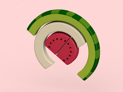 Watermelon 3d art 3dmodel animation cinema 4d render