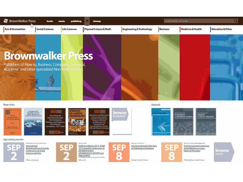 Brownwalker Press animation calendar gallery parallax transition ui ux web