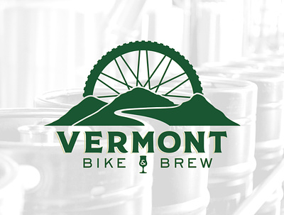 Vermont Bike & Brew Logo adobe illustrator branding design logo