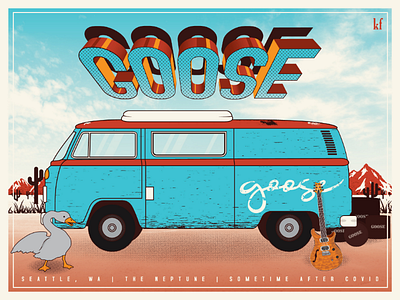 Gig Poster for Goose concert poster gig poster illustrator music poster vector