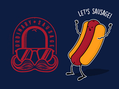 T-Shirt Designs for Ordinary Sausage adobe illustrator clothing design digital art logo tshirt tshirtdesign vector