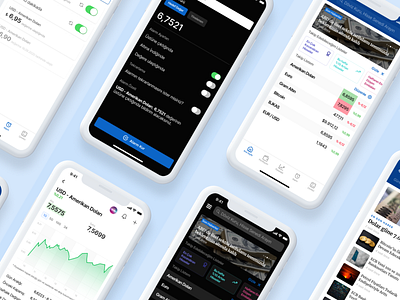 Doviz – Mobile Screens cards design figma finance finance app fintech ios mobile ui ux