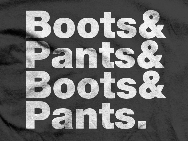 Boots & Pants Tee by Abe on Dribbble