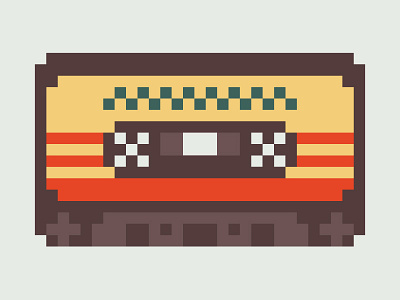 Awesome Mix Vol. 1 cassette pixel art 8 bit 8 bit abe schmidt guardians illustrator pixel art vector